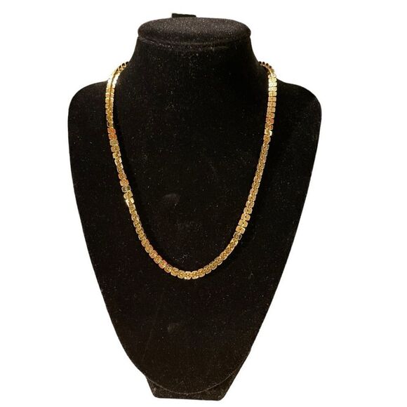 NWT Alfani Gold-Tone Square Link Collar Necklace, 17" + 2" Extender - Picture 1 of 5